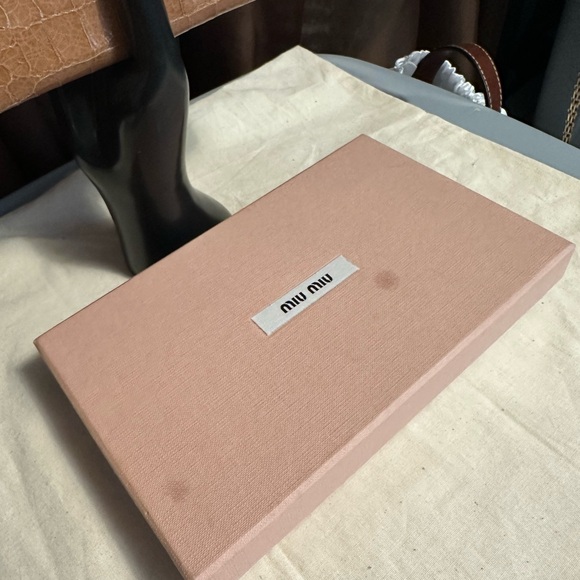 Mui Mui wallet with box. Wallet is in excellent condition. Box has couple stains - Picture 2 of 11